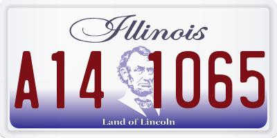 IL license plate A141065