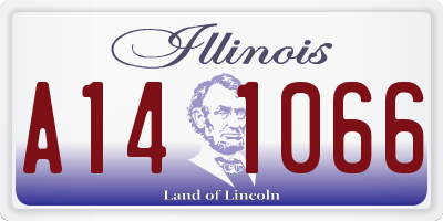 IL license plate A141066