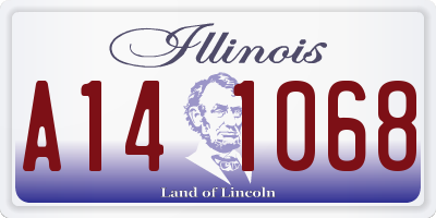 IL license plate A141068