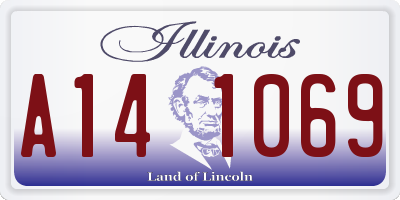 IL license plate A141069