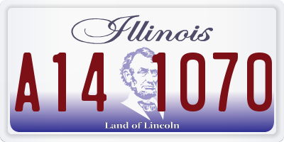 IL license plate A141070