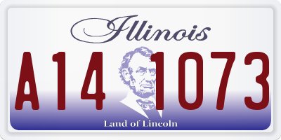 IL license plate A141073