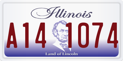 IL license plate A141074