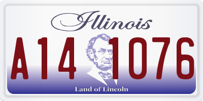 IL license plate A141076