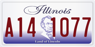 IL license plate A141077