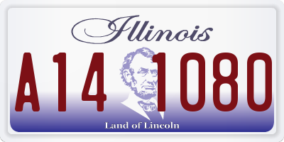 IL license plate A141080