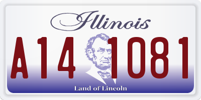 IL license plate A141081