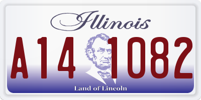 IL license plate A141082