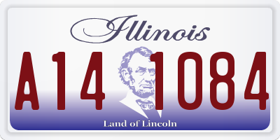 IL license plate A141084