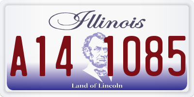 IL license plate A141085