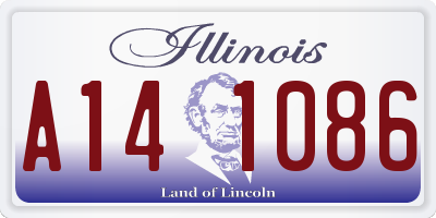 IL license plate A141086