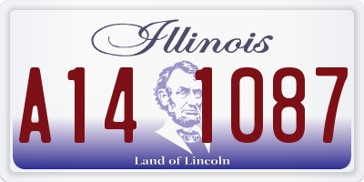 IL license plate A141087