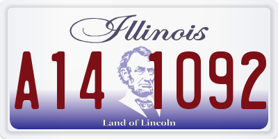 IL license plate A141092