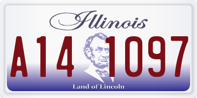 IL license plate A141097