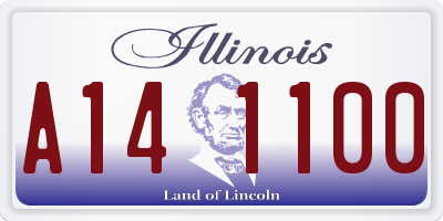 IL license plate A141100