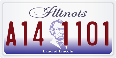 IL license plate A141101