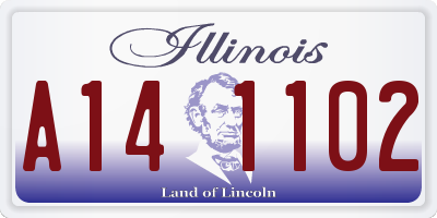IL license plate A141102