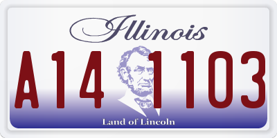 IL license plate A141103