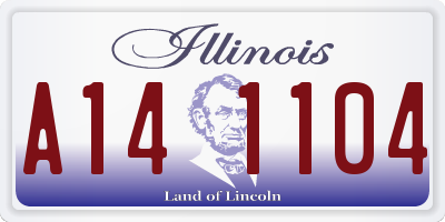 IL license plate A141104
