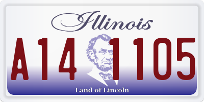 IL license plate A141105