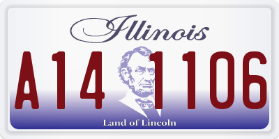 IL license plate A141106