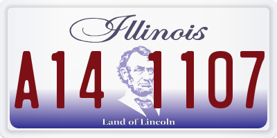 IL license plate A141107