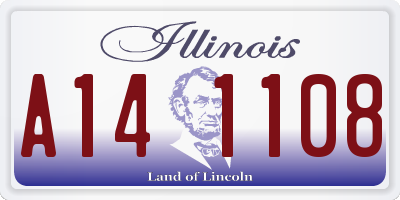 IL license plate A141108
