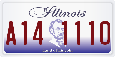 IL license plate A141110