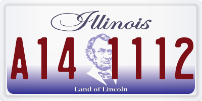 IL license plate A141112