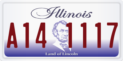 IL license plate A141117