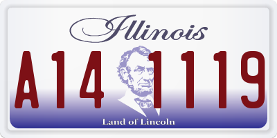IL license plate A141119