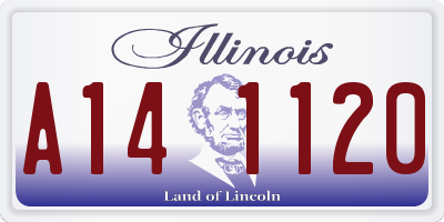 IL license plate A141120