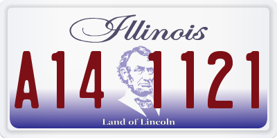 IL license plate A141121