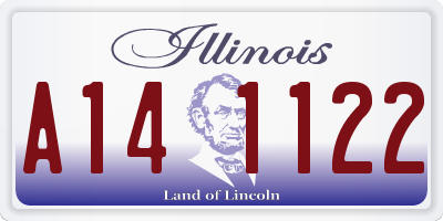 IL license plate A141122