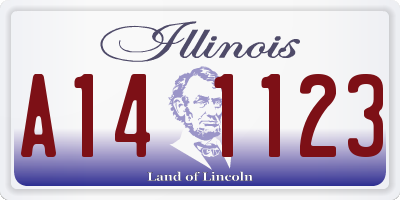 IL license plate A141123