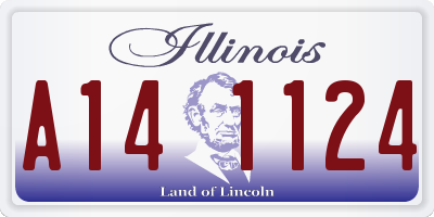 IL license plate A141124