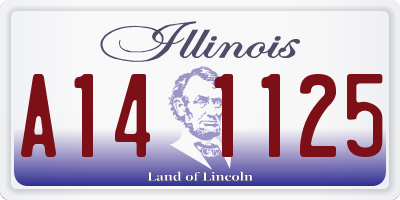 IL license plate A141125