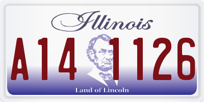 IL license plate A141126