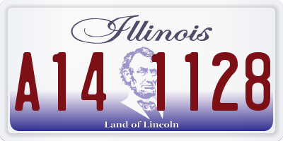 IL license plate A141128