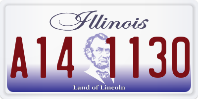 IL license plate A141130
