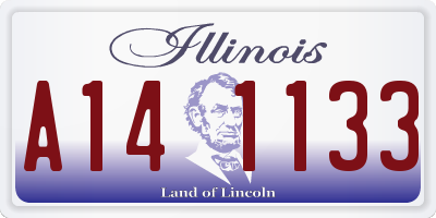 IL license plate A141133