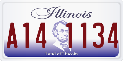 IL license plate A141134