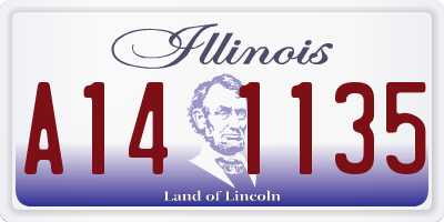 IL license plate A141135