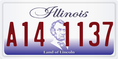 IL license plate A141137