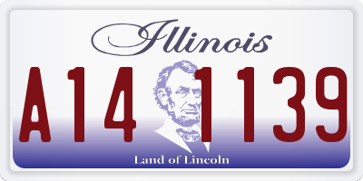 IL license plate A141139