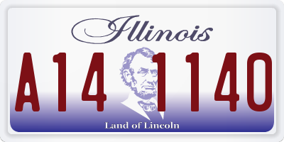 IL license plate A141140