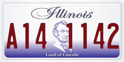 IL license plate A141142