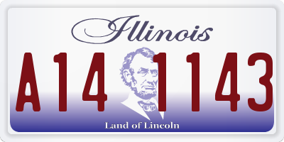 IL license plate A141143