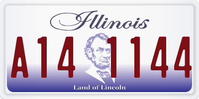 IL license plate A141144