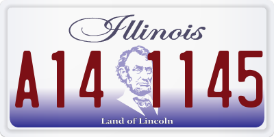 IL license plate A141145